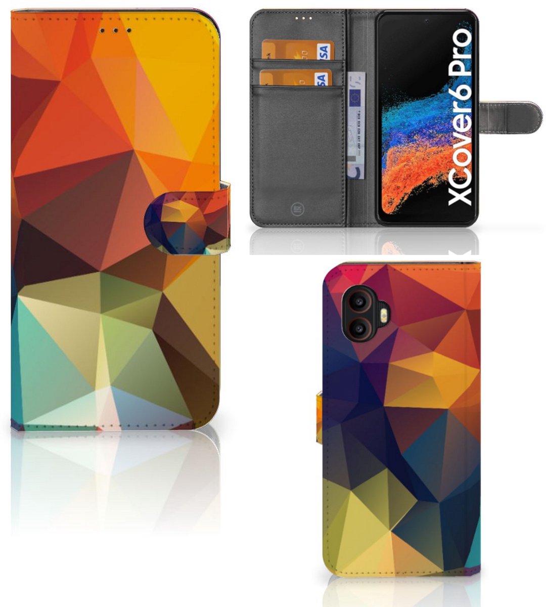 Samsung Galaxy Xcover 6 Pro Book Case Polygon Color
