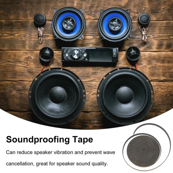 Cosensi - Geluidsisolatie Tape - Vibration Tape - Schuim - Geluidskwaliteit Verbeteren - Speaker Sealing - Ideaal voor Installatie — afbeelding 5