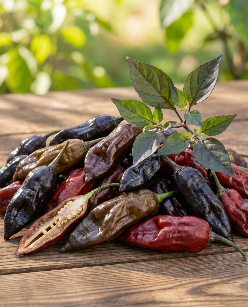 Peper Dorset Naga Black Zaden Capsicum Chinense Eenjarig