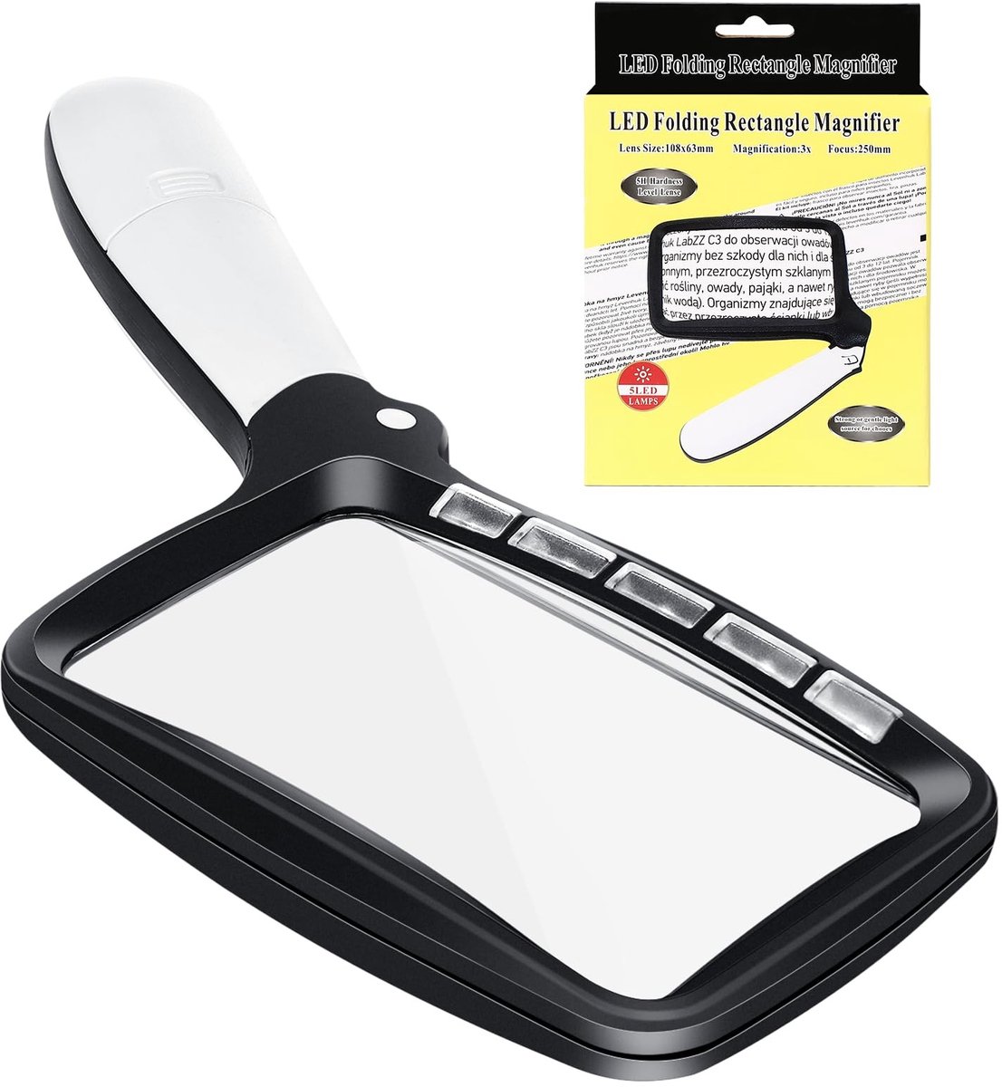 Cosensi - Vergrootglas - Leesloep met LED verlichting - 3x vergroting - Ideaal voor lezen en hobby's - Geschikt voor senioren en kinderen