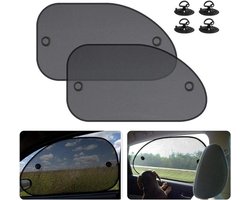 UV-zonnescherm voor auto – 2 stuks – 65 x 38 cm – Tegen zon en verblinding – Voor zijruiten – Universeel
