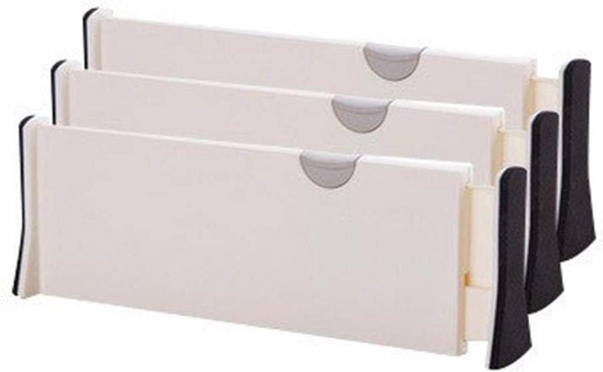 Lade Verdelers - Lade Organizers - Laden Ordenen - Verstelbaar & Uitbreidbaar - 28-44 cm - Wit