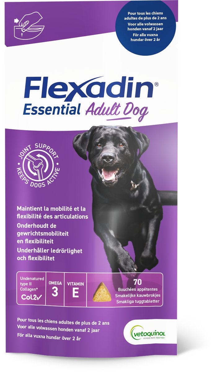 Flexadin Adult Dog Joint Support (70 kauwbrokjes) 70 tabletten