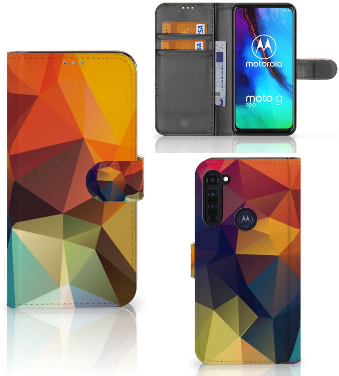 Motorola Moto G Pro Book Case Polygon Color