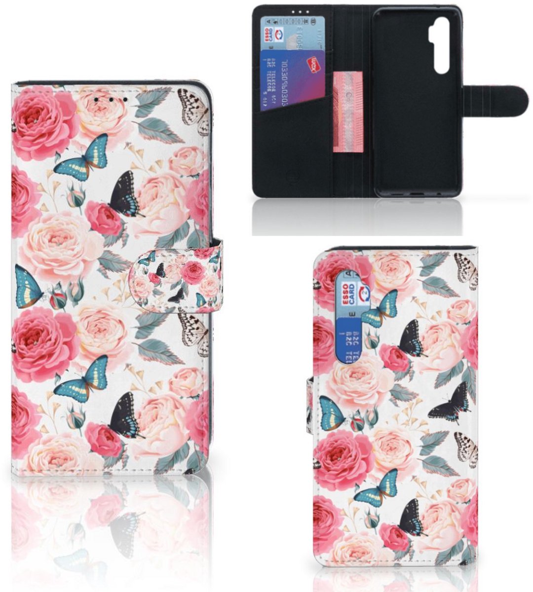 Xiaomi Mi Note 10 Lite Hoesje Butterfly Roses