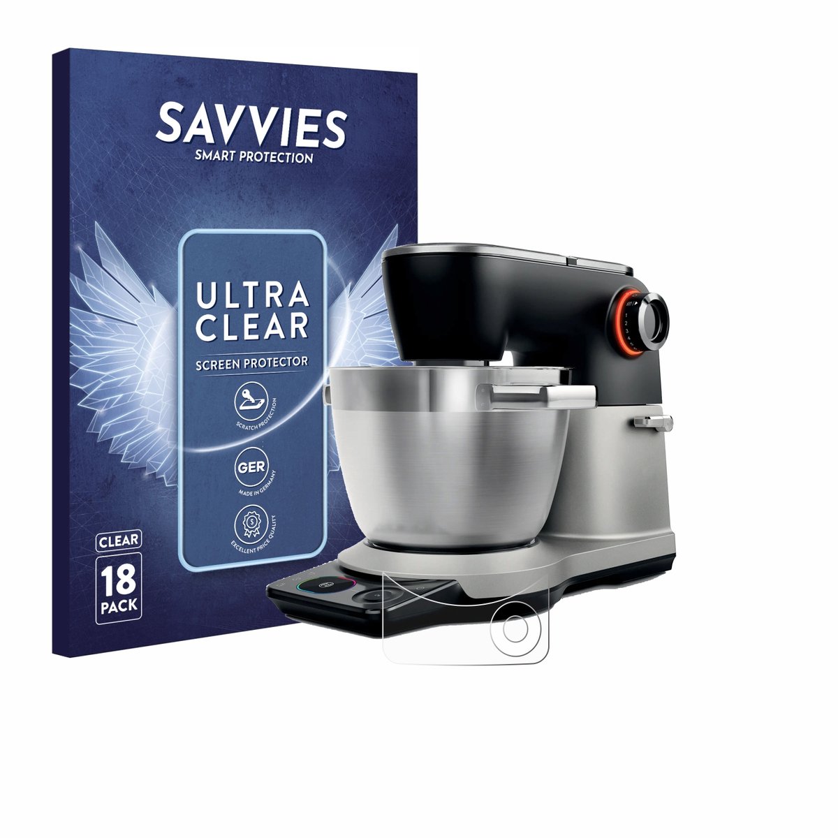 Savvies - Screenprotector voor Bosch MUMS8ZS18 - Folie Beschermfolie transparant 18 Stuks