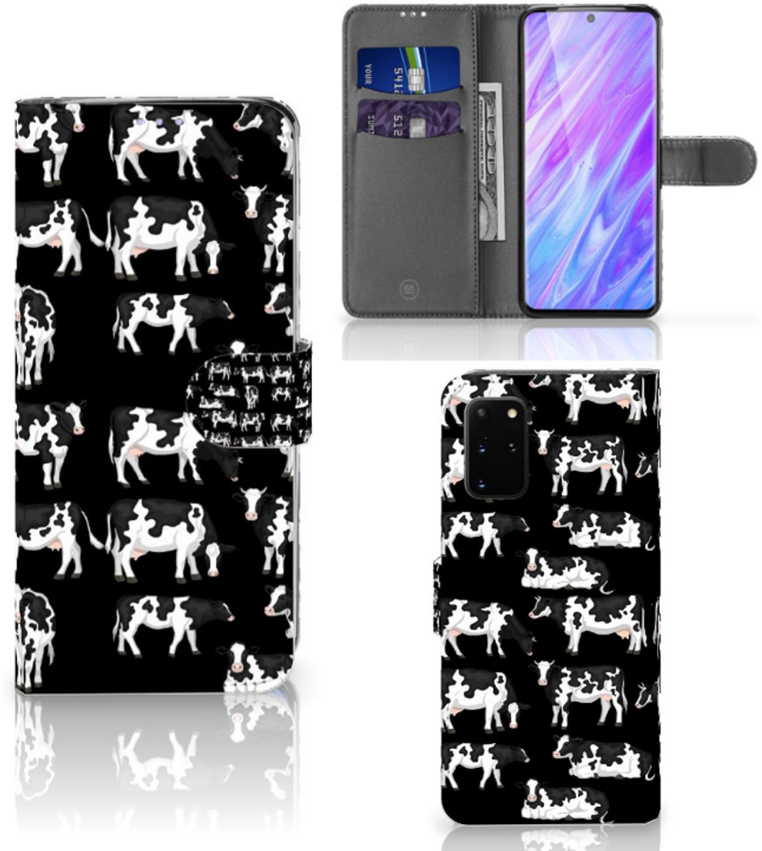 Samsung Galaxy S20 Plus Telefoonhoesje met Pasjes Koetjes