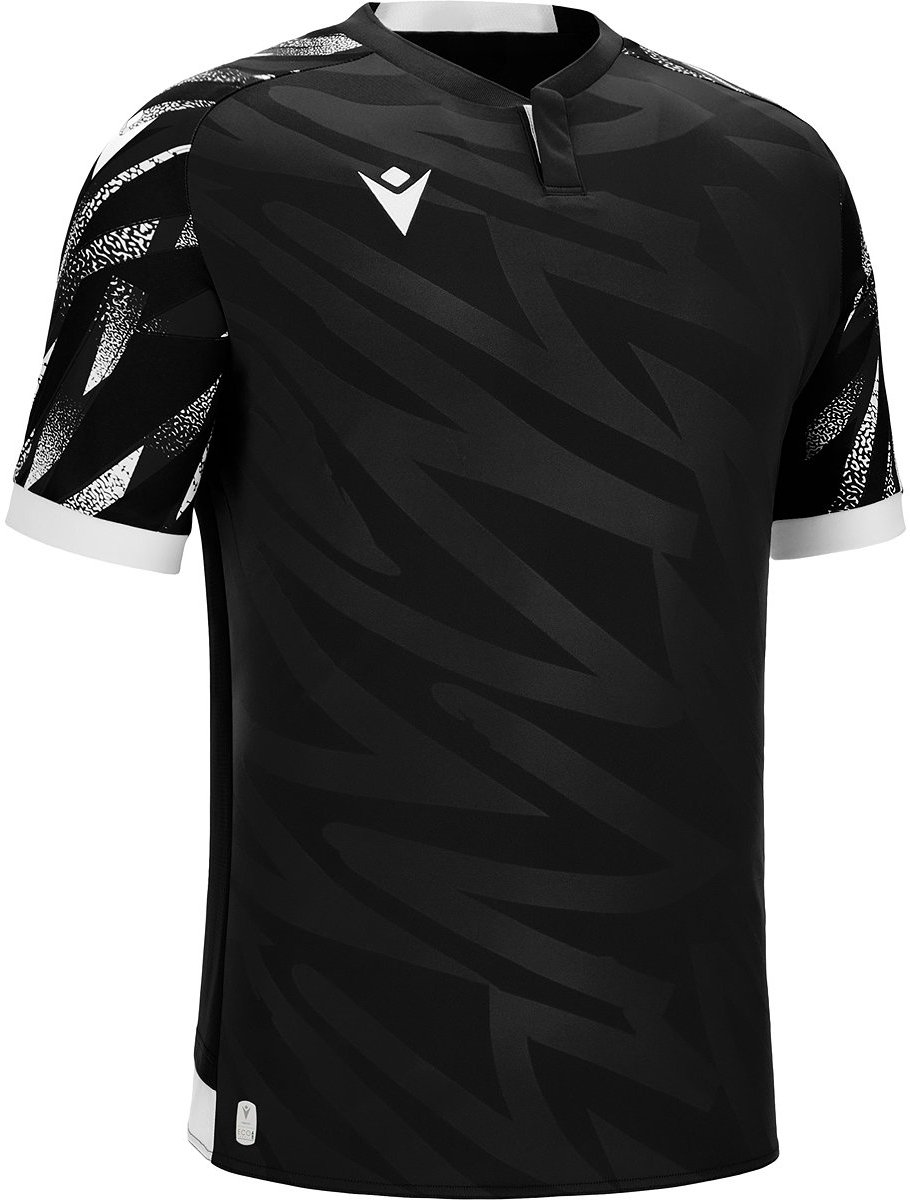 Macron Themis Eco Shirt Korte Mouw Heren - Zwart / Wit | Maat: L