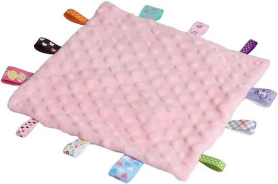 Store_9 - Knuffeldeken - Sensorische Troostdeken - Zacht en Veilig - Roze - Knuffeldoekje - Perfect voor Baby's - Comfortabel en Stevig van Merkloos — afbeelding 3