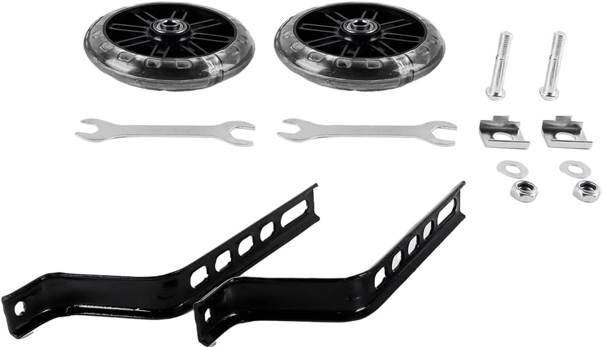 Fiets Stabilisatoren Set - Hulpwielen Kinderfiets - Veilig Leren Fietsen - Verstelbare Hoogte Universeel - 12 tot 20 Inch - Zwart