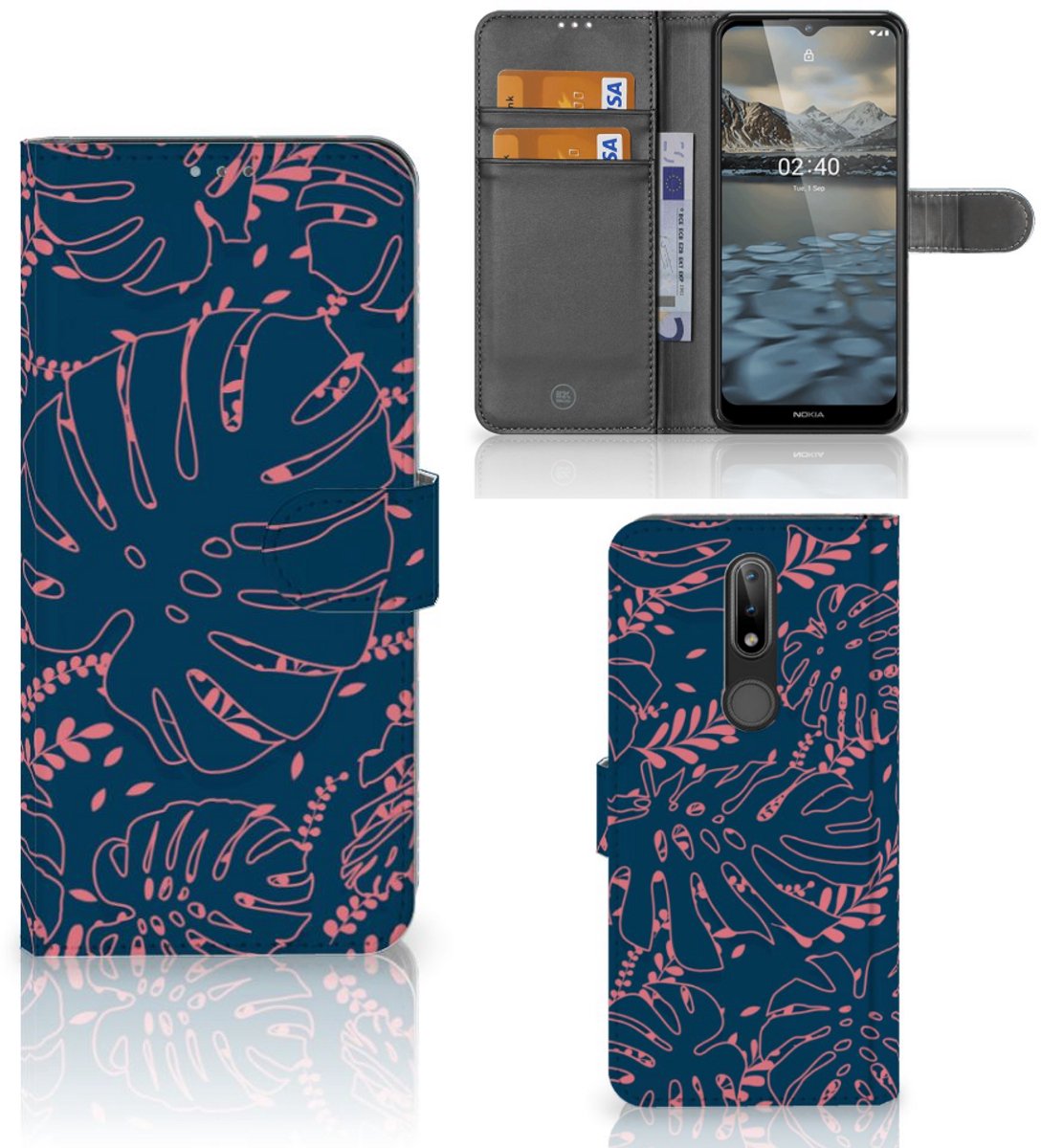 Nokia 2.4 Hoesje Palm Leaves