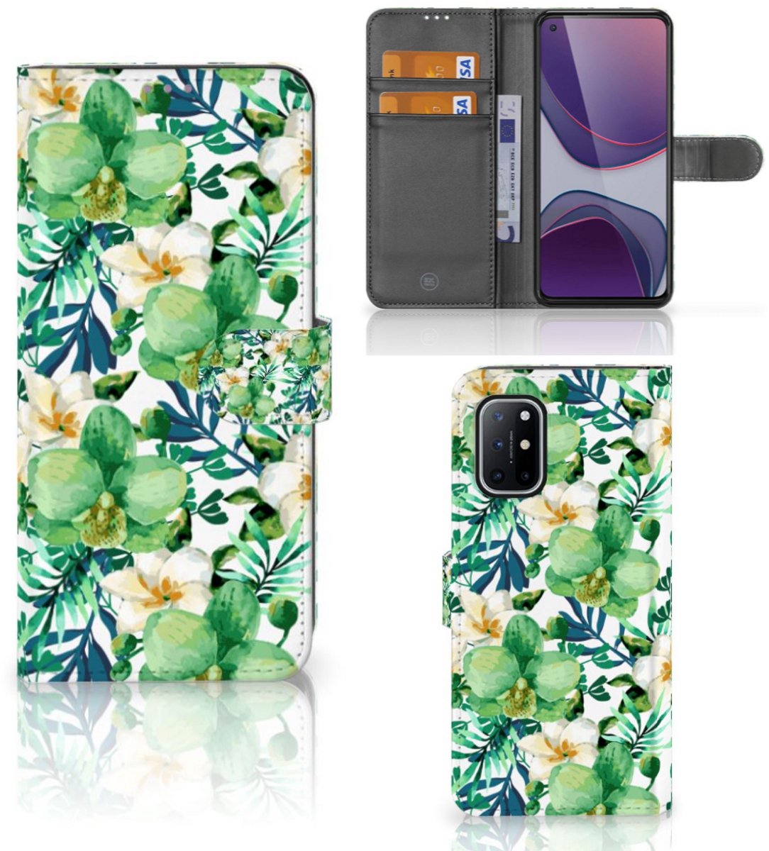 OnePlus 8T Hoesje Orchidee Groen