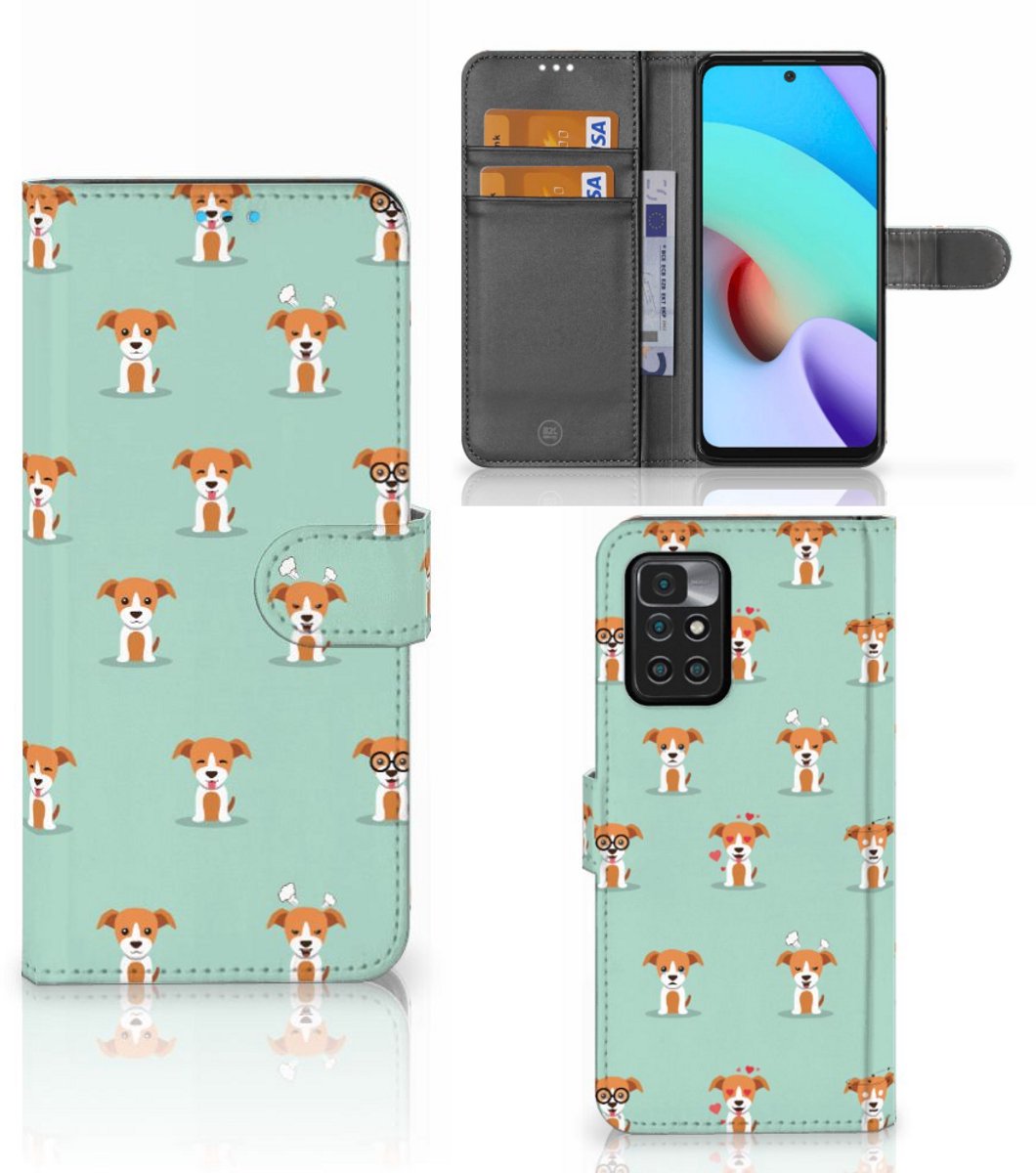 Xiaomi Redmi 10 Telefoonhoesje met Pasjes Pups