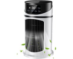 Draagbare Air Cooler - Persoonlijke Koeler - Snelle Verkoeling - Met Sfeerverlichting - 16.5 cm - Wit