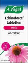 Verpakking A. Vogel Echinaforce tabletten, met Echinacea bloem, de tekst 'Nr. 1 merk Echinacea' en '60 tabletten'.