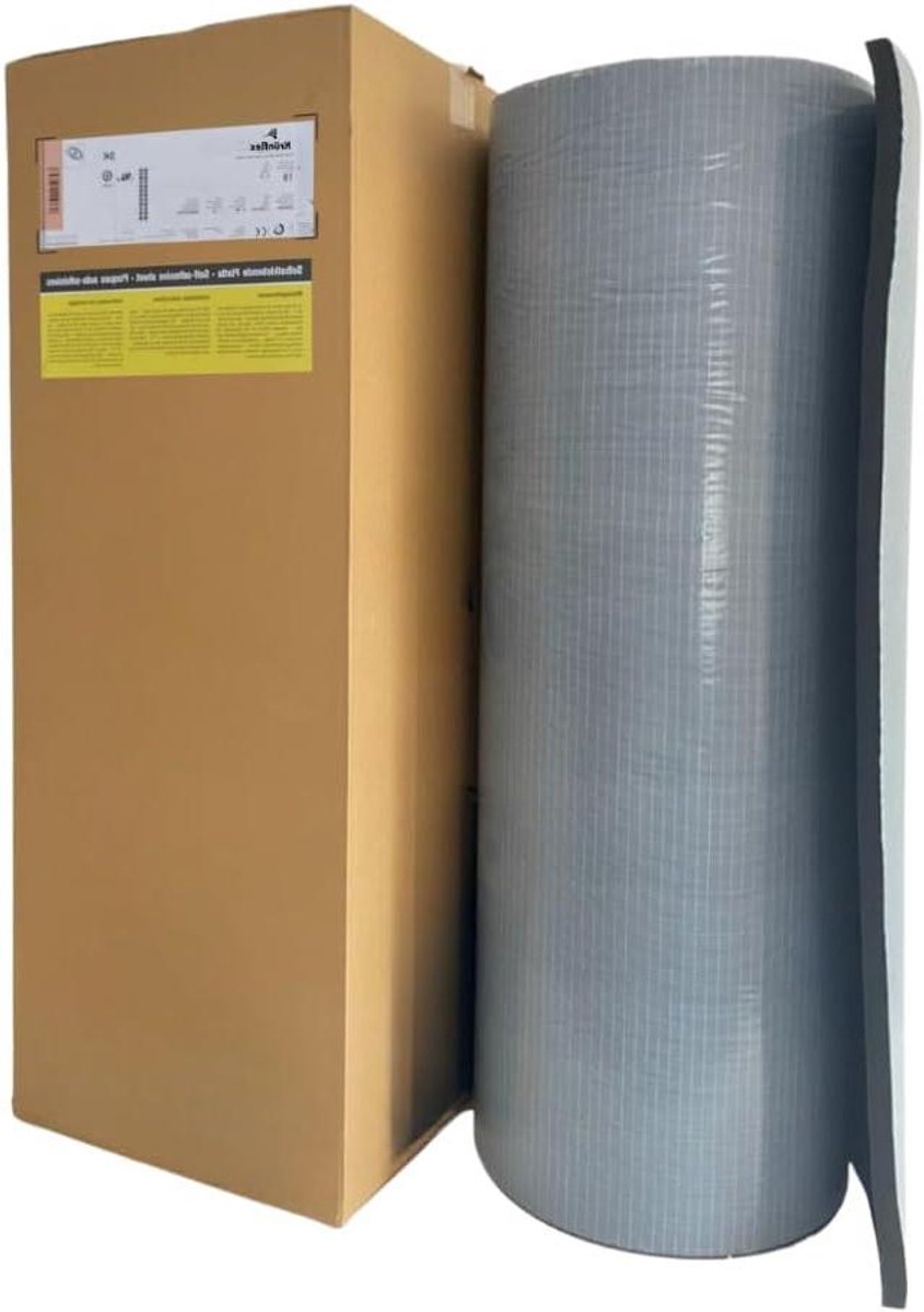 Zelfklevende isolatiematten - Isolatie rubber voertuigen - Voertuig isoleren - Beschermt tegen condens - 4m x 1m - Zwart