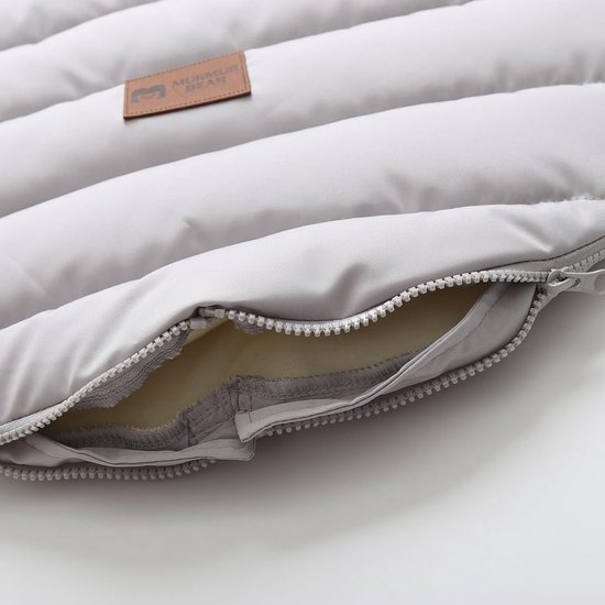 JUMUAO Babyvoetenzak voor baby's, wintervoetenzak voor kinderwagen, babyzitje met ritssluiting, wintervoetenzak, weerbestendig, waterdicht en machinewasbaar, geschikt voor alle kinderwagens (wit) — afbeelding 3