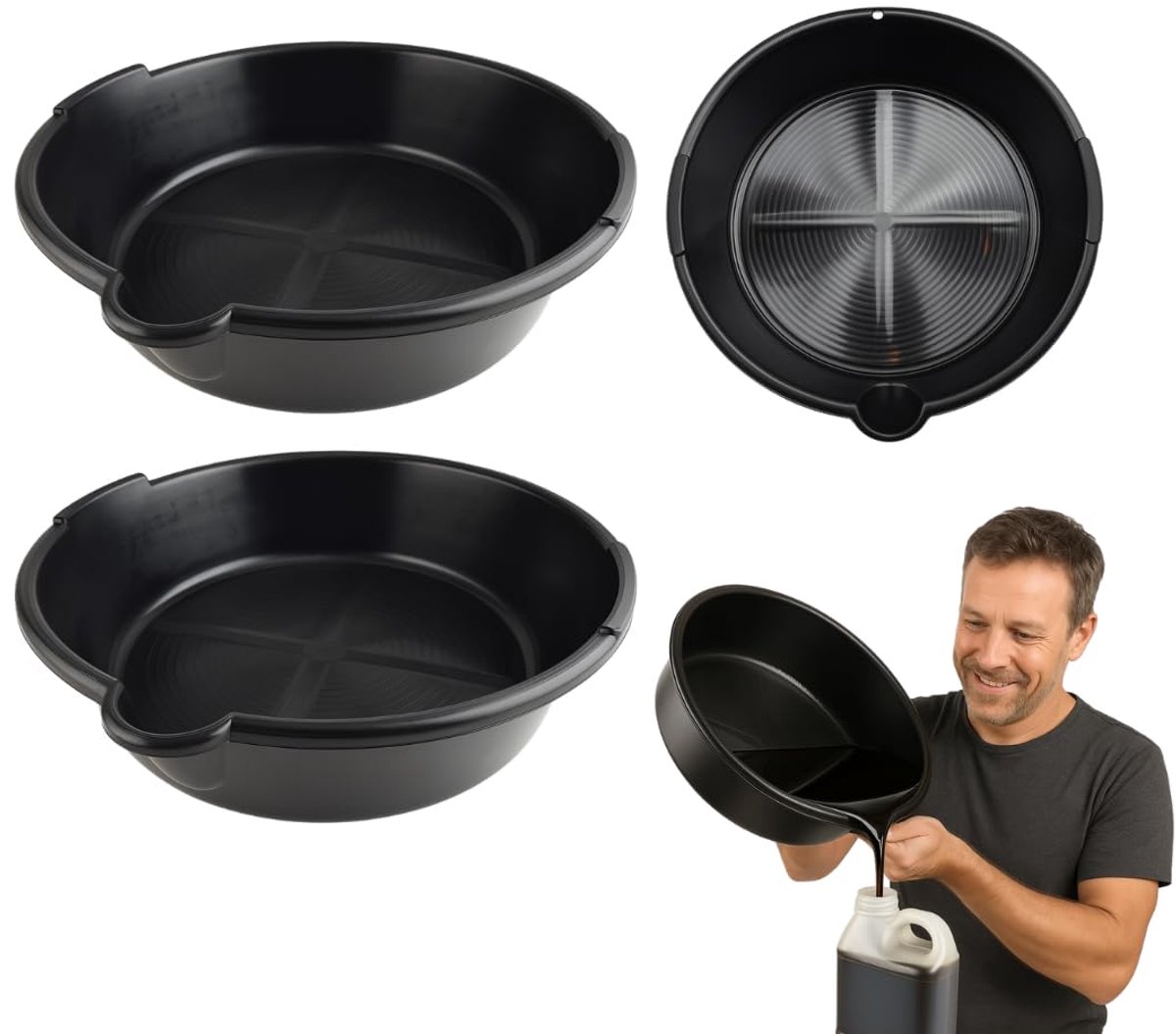 Anwicar Olie Opvangbak Set 2 x 7 L - Olie Lekbak - Schenktuit