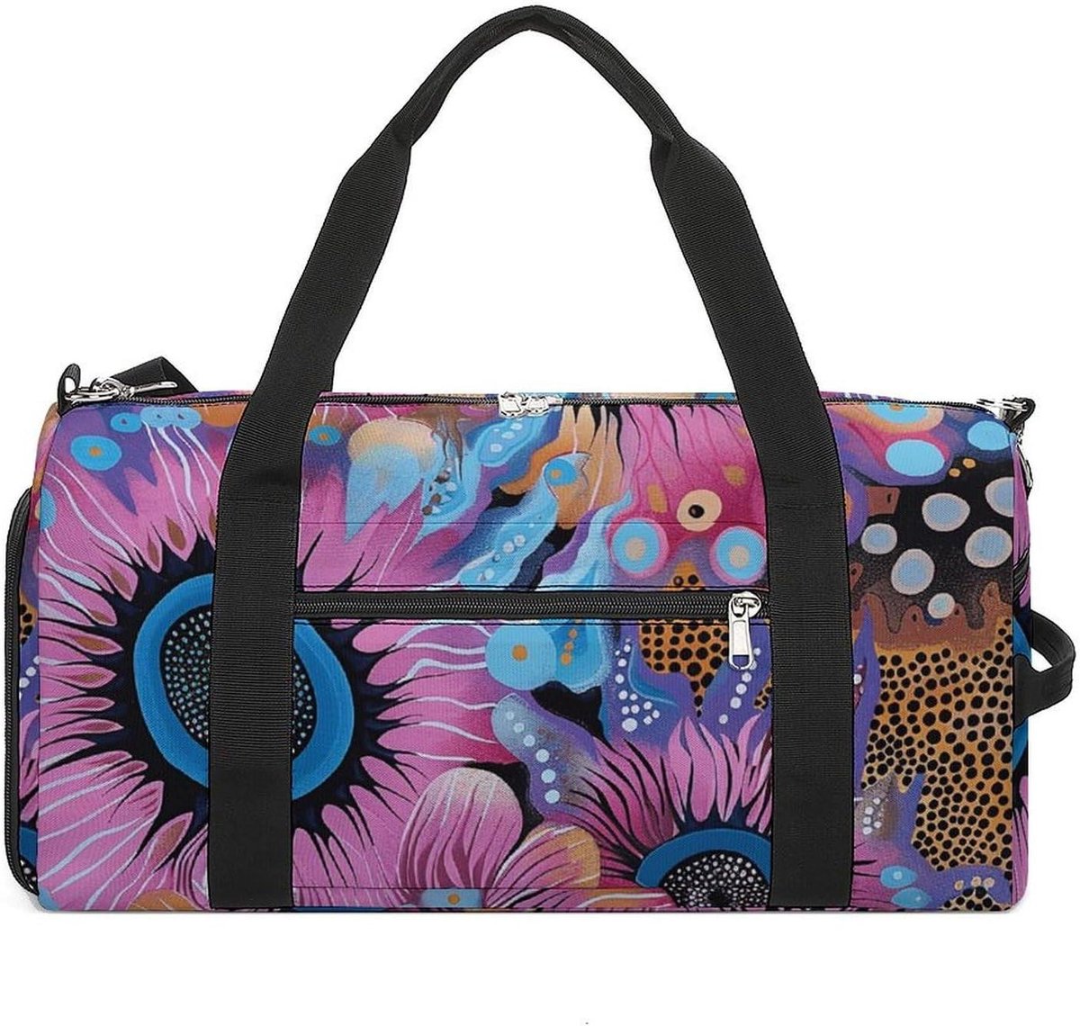 Sporttas - Duffel Bag Gymtas - Sport en Reizen - Woodblock Print Stijl - 46 x 226 x 236 cm