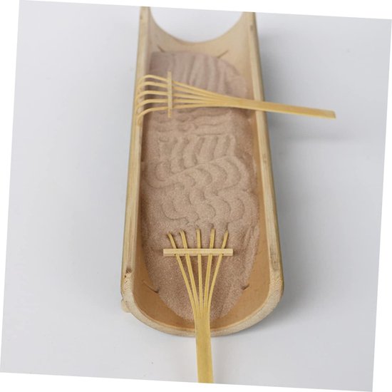 12-delige mini bamboe harkjesset voor tuindecoratie en meditatie van Merkloos	 — afbeelding 3