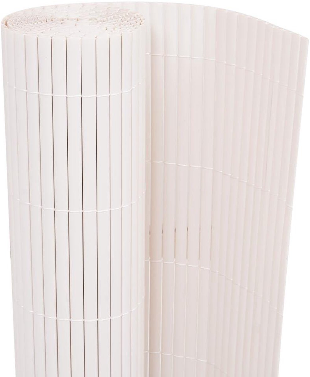 PVC Tuinhek & Privacyscherm - 90 x 300 cm - Wit - UV-bestendig & Weerbestendig - Flexibele Tuinafscheiding voor Balkon, Pad & Terras