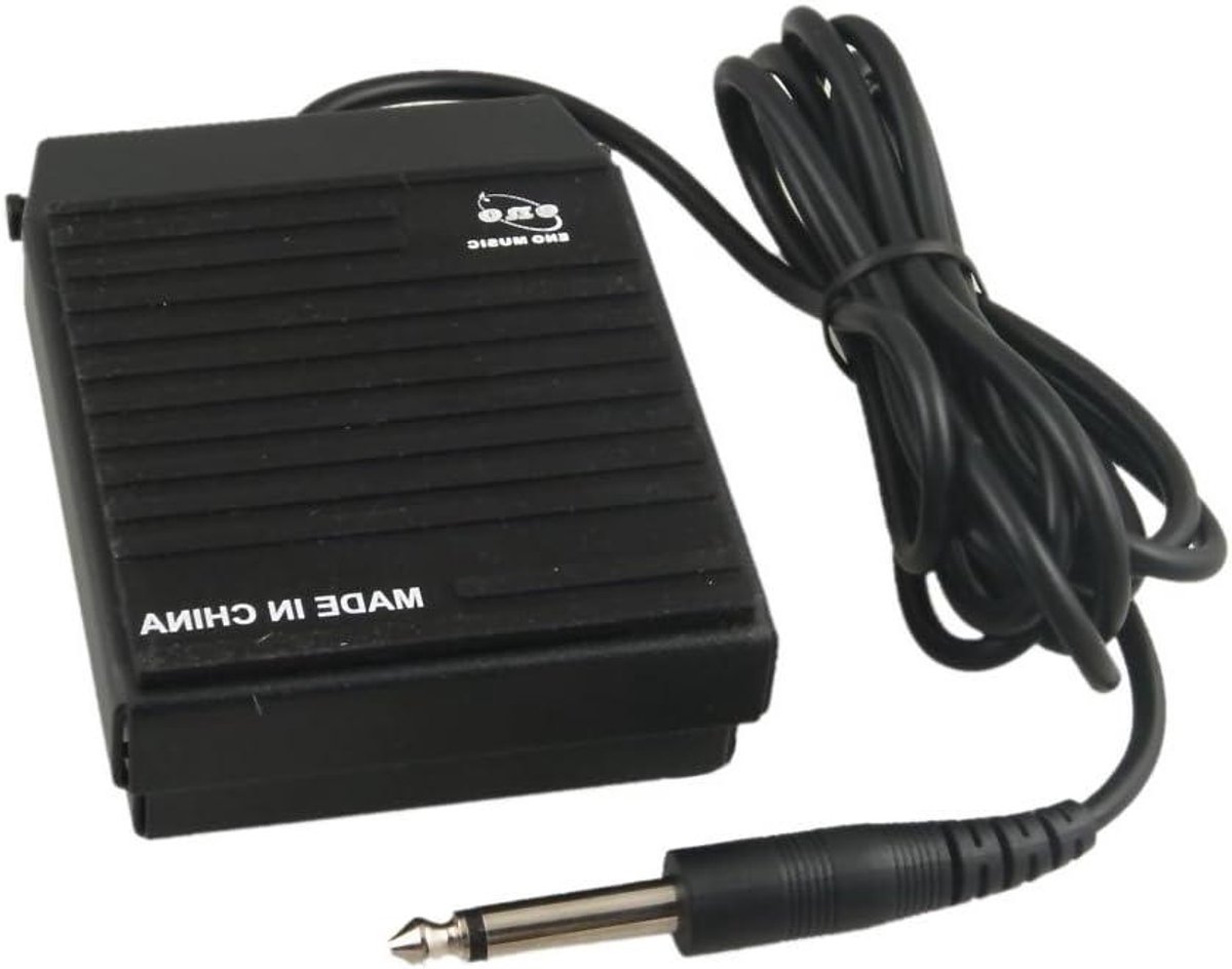 Universeel Sustain Pedaal - Voet Pedaal Controller - Muziek Maken - Niet-vergrendelende Schakelaar - 9.5 x 6.8 x 3.2cm - Zwart