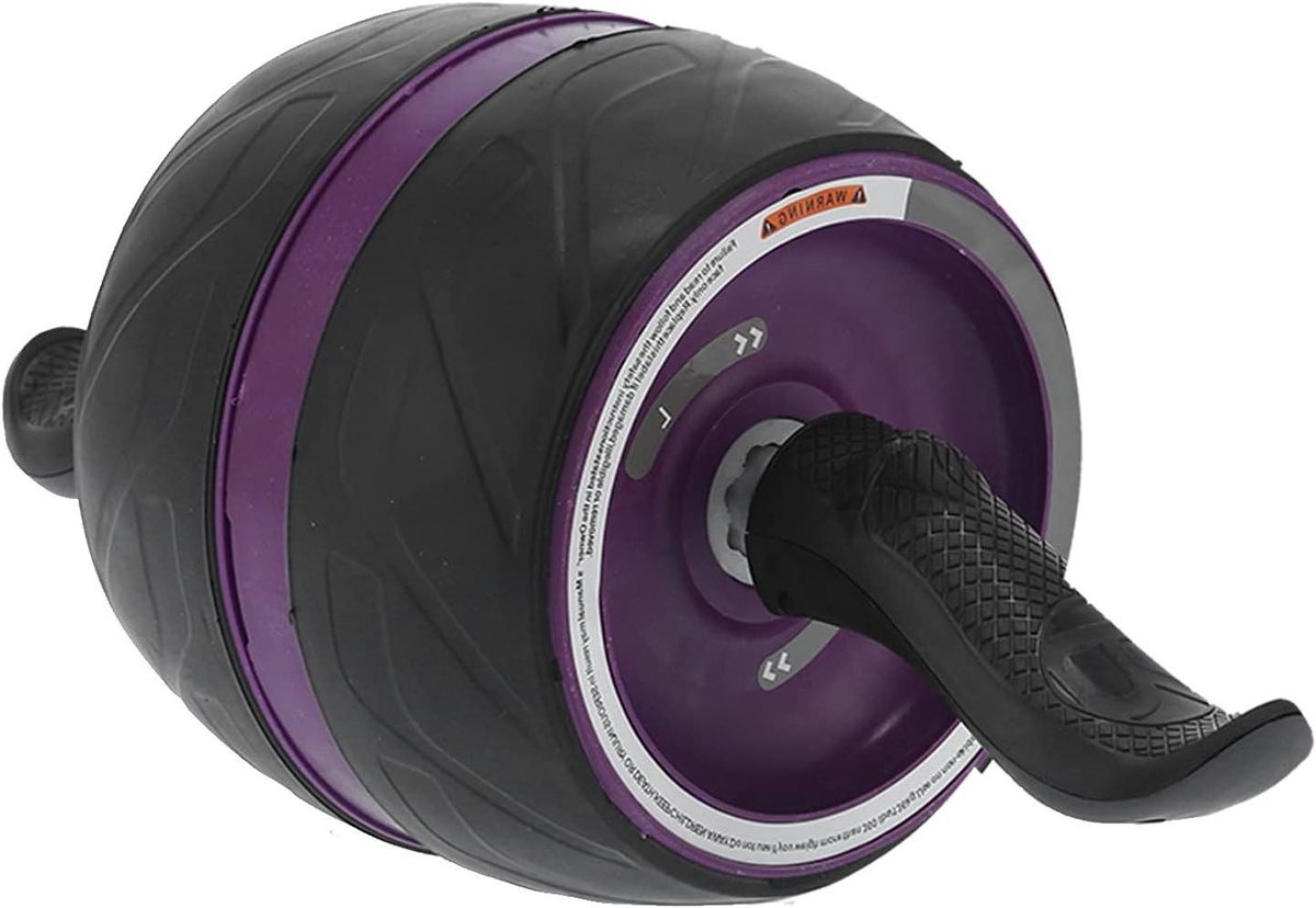 Ab Roller Wiel - Buikspierroller Fitnesswiel - Buikspieren Trainen - Geruisloze Stabiele Rol - 178 kg - Zwart
