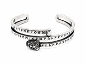 Mei's - Viking Runic Dragon - armband heren - draak - RVS zilver - polsmaat verstelbaar