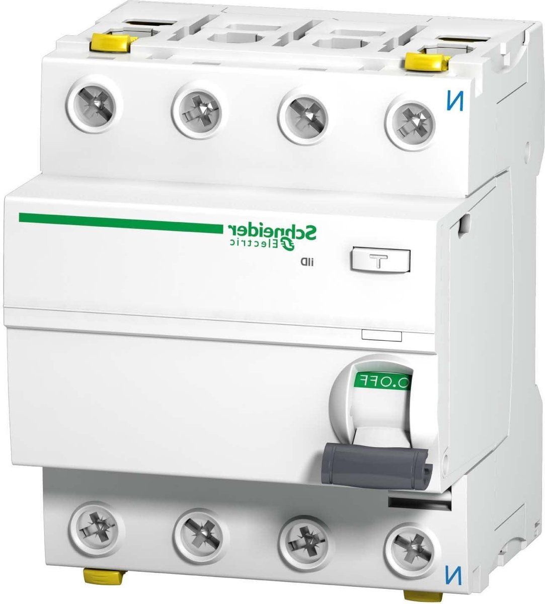 Aardlekschakelaar - Stroomonderbreker RCD - Veilige Stroomverdeling - Type A 300mA - 4 Polen 25A - Wit