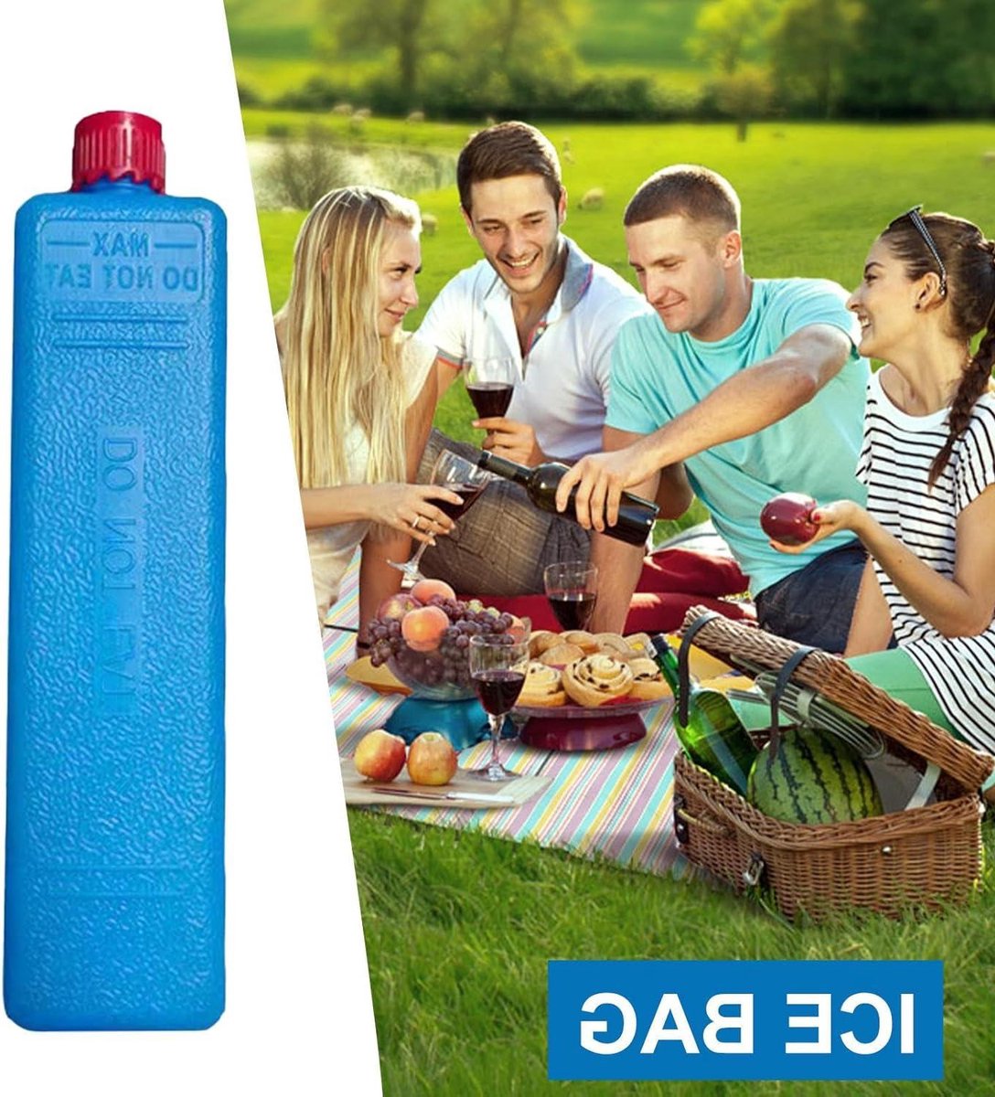 IJspakketten Lunchbox - Koelblokken Vriezer - Voedsel Koel Houden - Herbruikbaar Lekvrij - 200 ml - Blauw