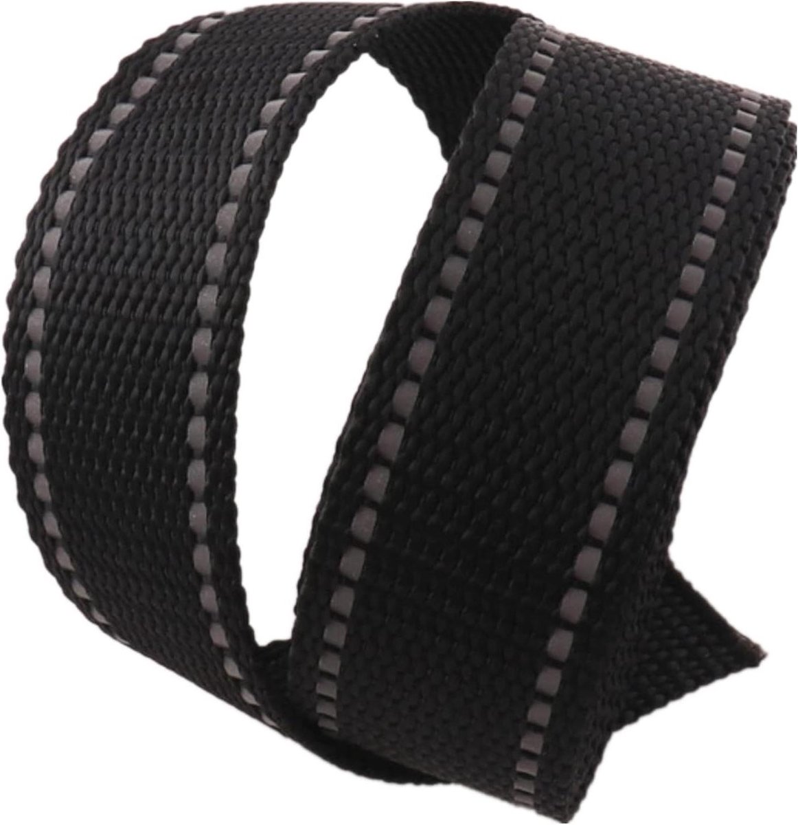 Nylon Singelband - Vrachtriem Bekledingsband - Handwerk Reparatie - Extra Sterk Geweven - 38 mm Breed - Zwart Reflectief