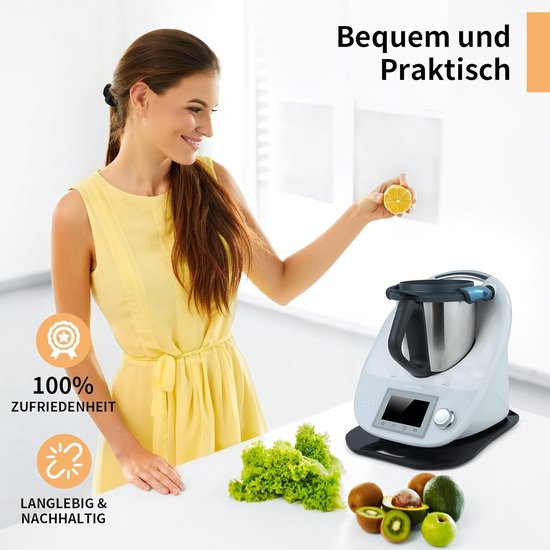 Schuifplank Keukenmachine - Glijplank Rolplank - Apparaat Verplaatsen - Acryl Materiaal - 35.9 x 30.8 cm - Zwart — afbeelding 2