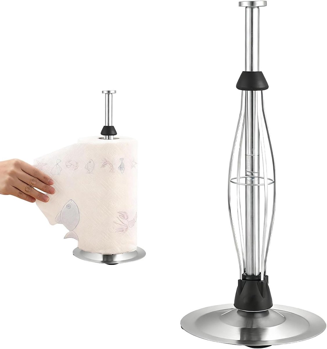 RVS Keukenrolhouder Vrijstaand voor Keuken en Badkamer