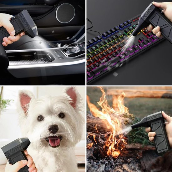 Bladblazer, Mini Blower 2 In 1 Gewelddadige Ventilator Stofzuiger Draagbare Mini Hand Krachtige Jet Blower Hoge efficiëntie — afbeelding 3