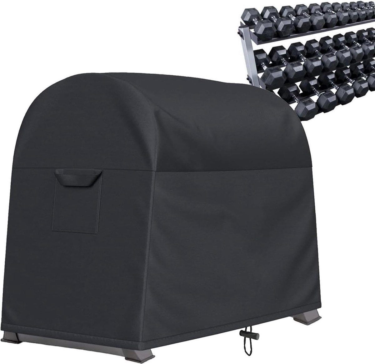 Halterrek Hoes - Gewicht Opslag - Apparatuur Beschermen - Waterdicht en Stofbestendig - 104 x 65 x 83 cm - Zwart