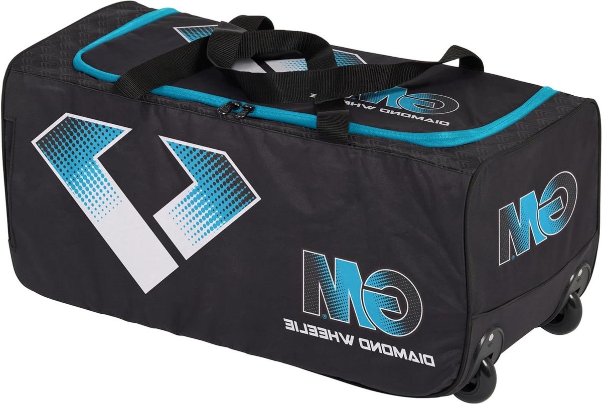 Cricket Tas - Sporttas Holdall - Sportuitrusting Vervoeren - Dubbele Ritssluiting - 67 Liter - Zwart en Blauw