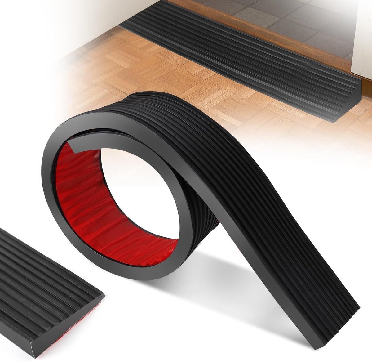 Drempelprofiel van rubber, zelfklevend, 900 x 80 x 20 mm, ideaal voor rolstoel, kinderwagen en scootmobiel