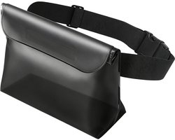 Tas-heuptasje -Waterdicht - Touchscreen - 1.5L Waterproof Pouch voor Smartphone en Waardevolle Spullen - IP65 Dry Bag voor Zwemmen, Bootvaren en Strand - Verstelbare en Afneembare Heupriem - Zwart PVC