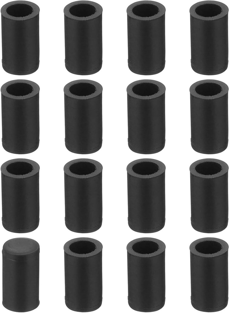 Afdekkappen Stoelpoten - Beschermdoppen Meubels - Vloeren Beschermen - Antislip PVC Materiaal - 58 stuks - Zwart
