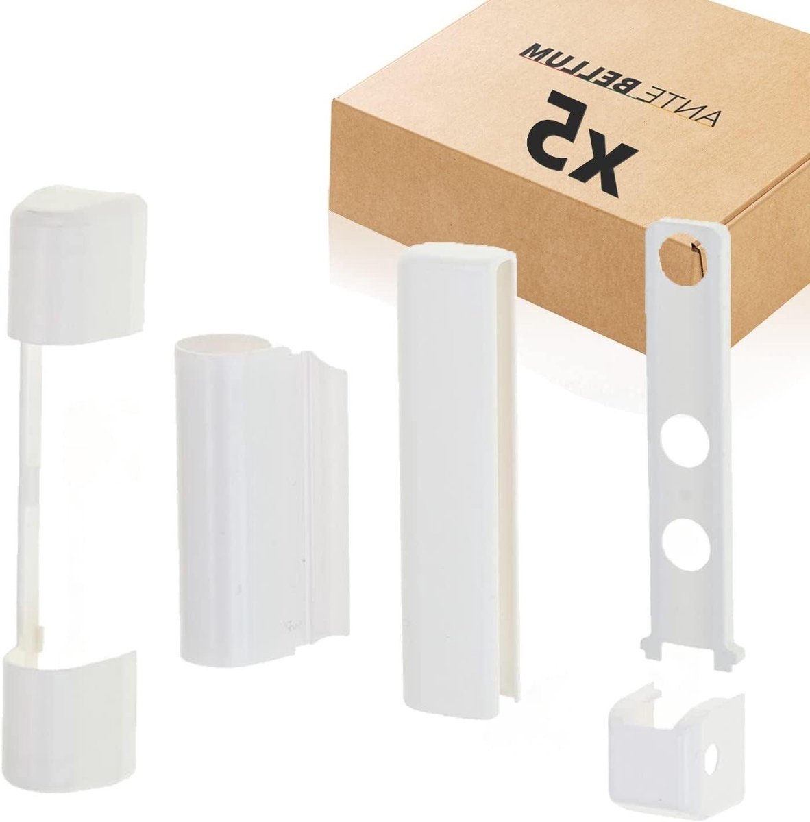 PVC Bandafdekkingsset - Kunststof Doppen - Raam Afwerking - Universele Pasvorm - 5 Stuks - Wit
