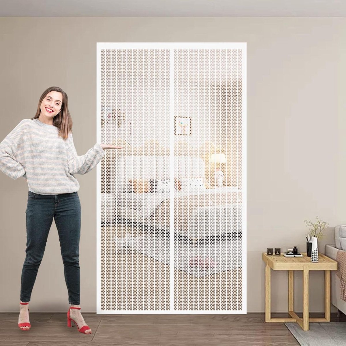 Magnetische Horren - Hordeuren Raamhor - Huis Beschermen - Automatisch Sluitend - 85 x 240 cm - Wit