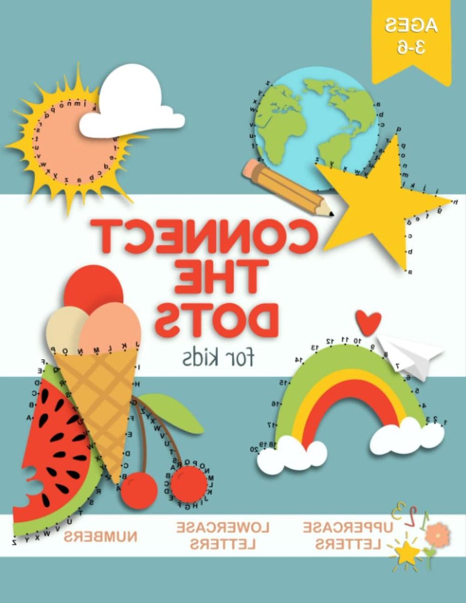 Kinder Dot to Dot Boek - Alfabet en Cijfers - Leren Tekenen - 40 Puzzel Pagina's