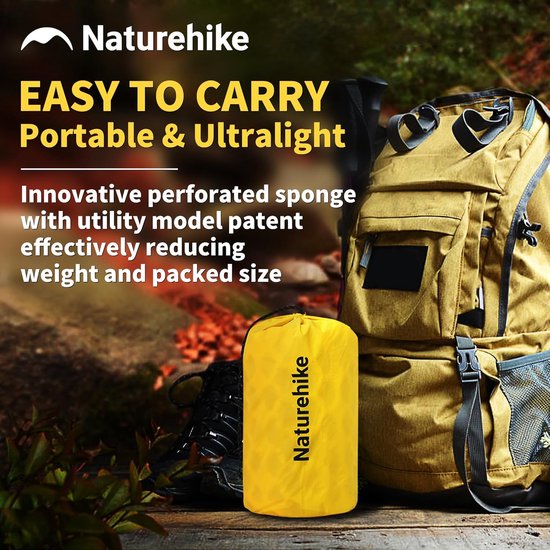 Zelfopblazende Slaapmat - Isomat Kampeer Mat - Outdoor Slapen - ISPO Bekroond Design - 3.5 cm Dik - Geel — afbeelding 4