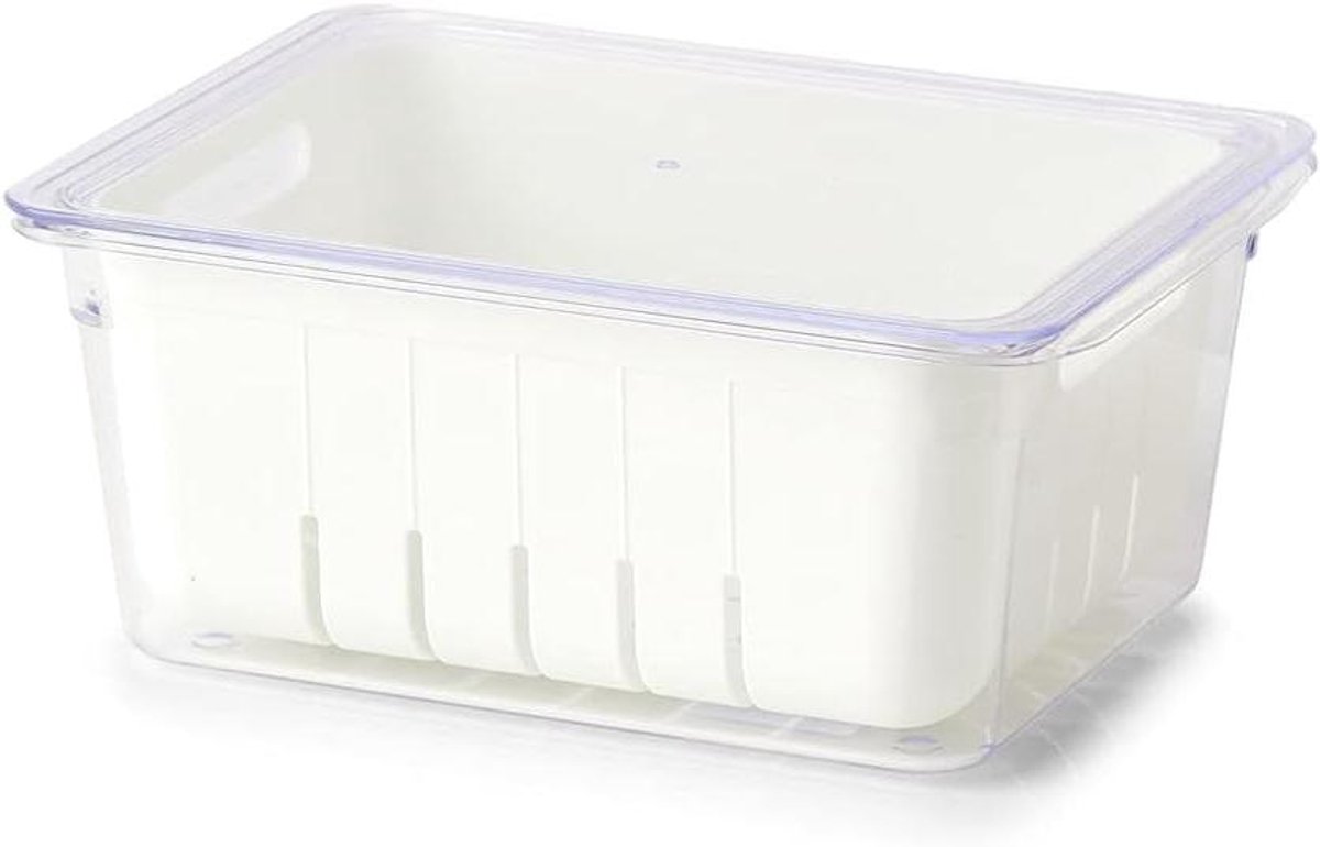 Groente fruit bakjes - Koelkast organizer - Voedsel bewaren - Uitneembaar binnenvak - Niet gespecificeerd - Transparant