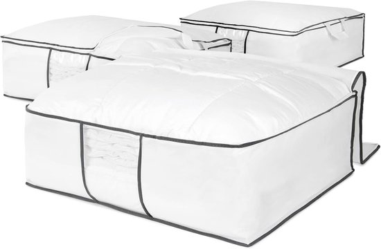 Dekbedhoezen Opbergzakken - Opbergtas Dekbed - Kleding Opbergen - 100% Hermetisch - 3 stuks - Wit — afbeelding 2