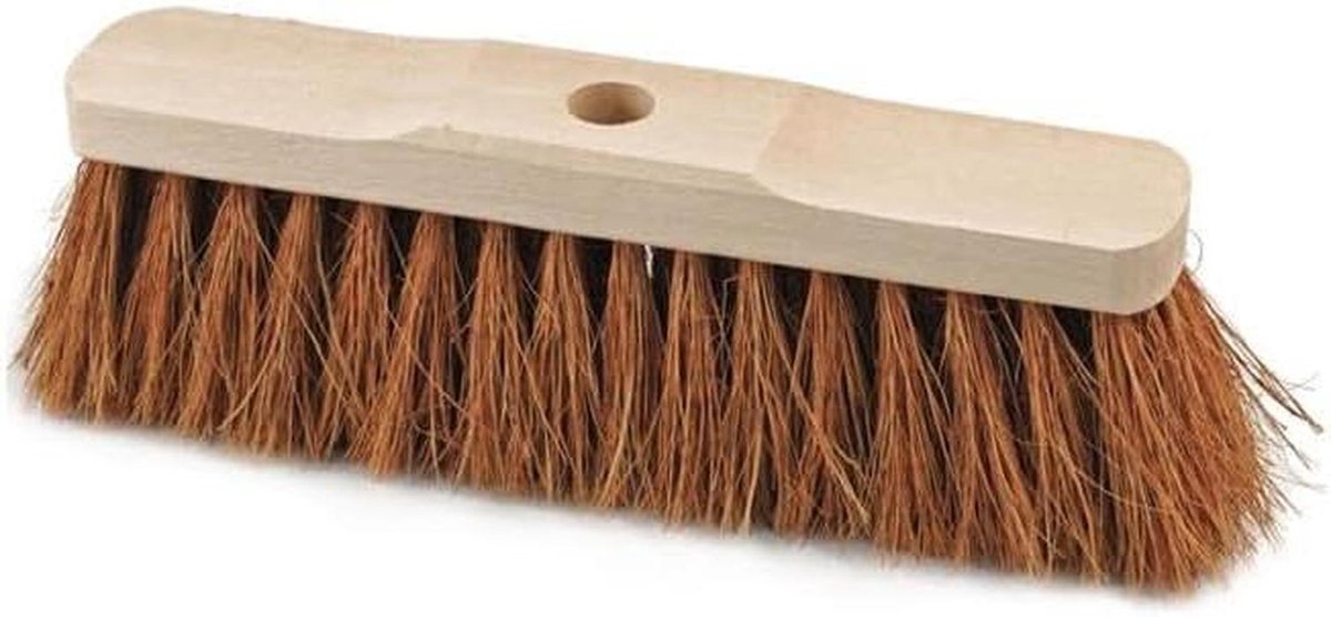 Bezem Kokos - Kokosbezem Buiten - Terras Schoonmaken - Borstelharen van Kokos - 600 mm Breed - Naturel