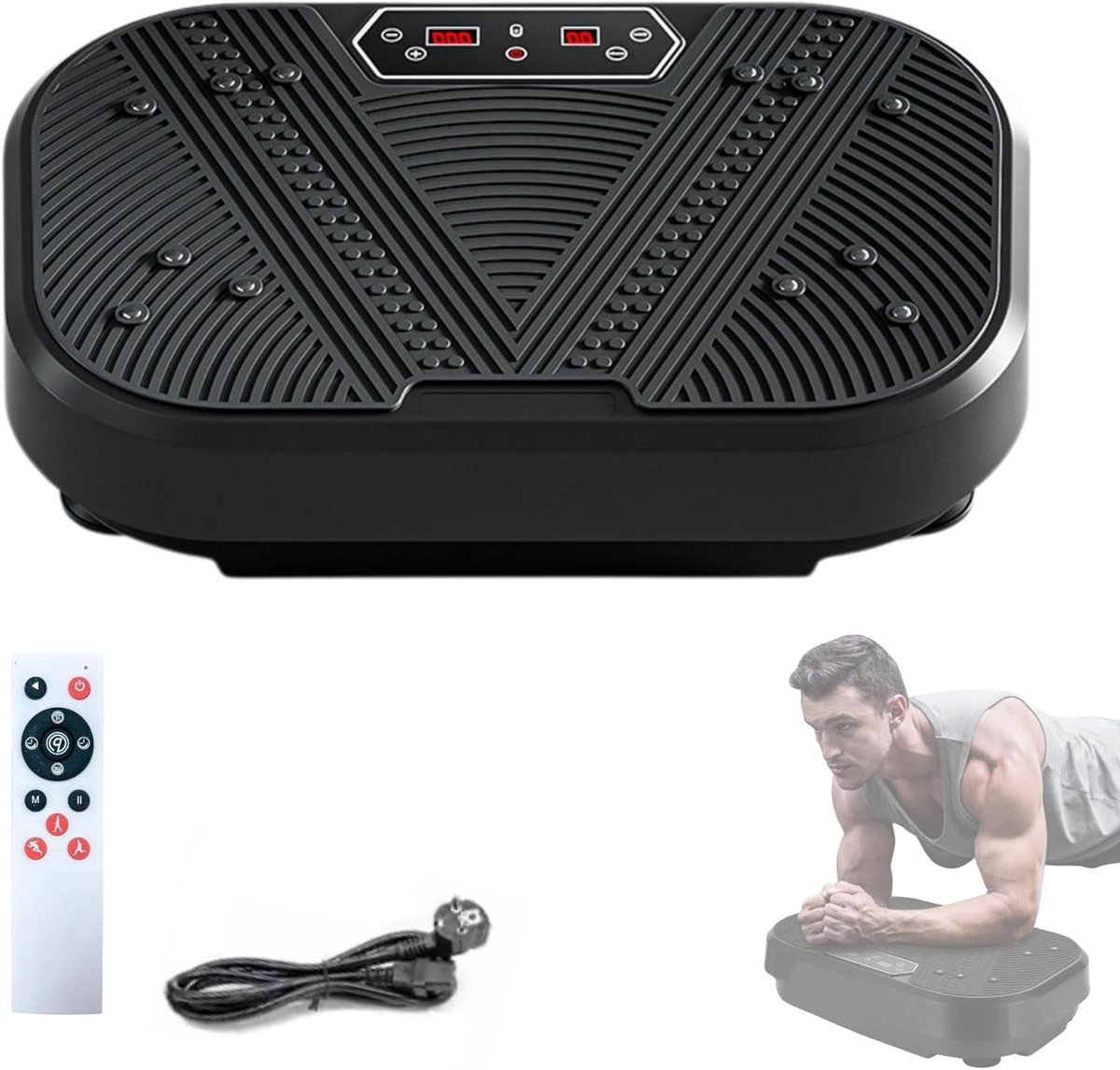 Trillend Fitness Platform - Vibratieplaat Trilplaat - Thuisoefeningen - 120 Vibratieniveaus - 52 x 35 x 12 cm - Niet gespecificeerd
