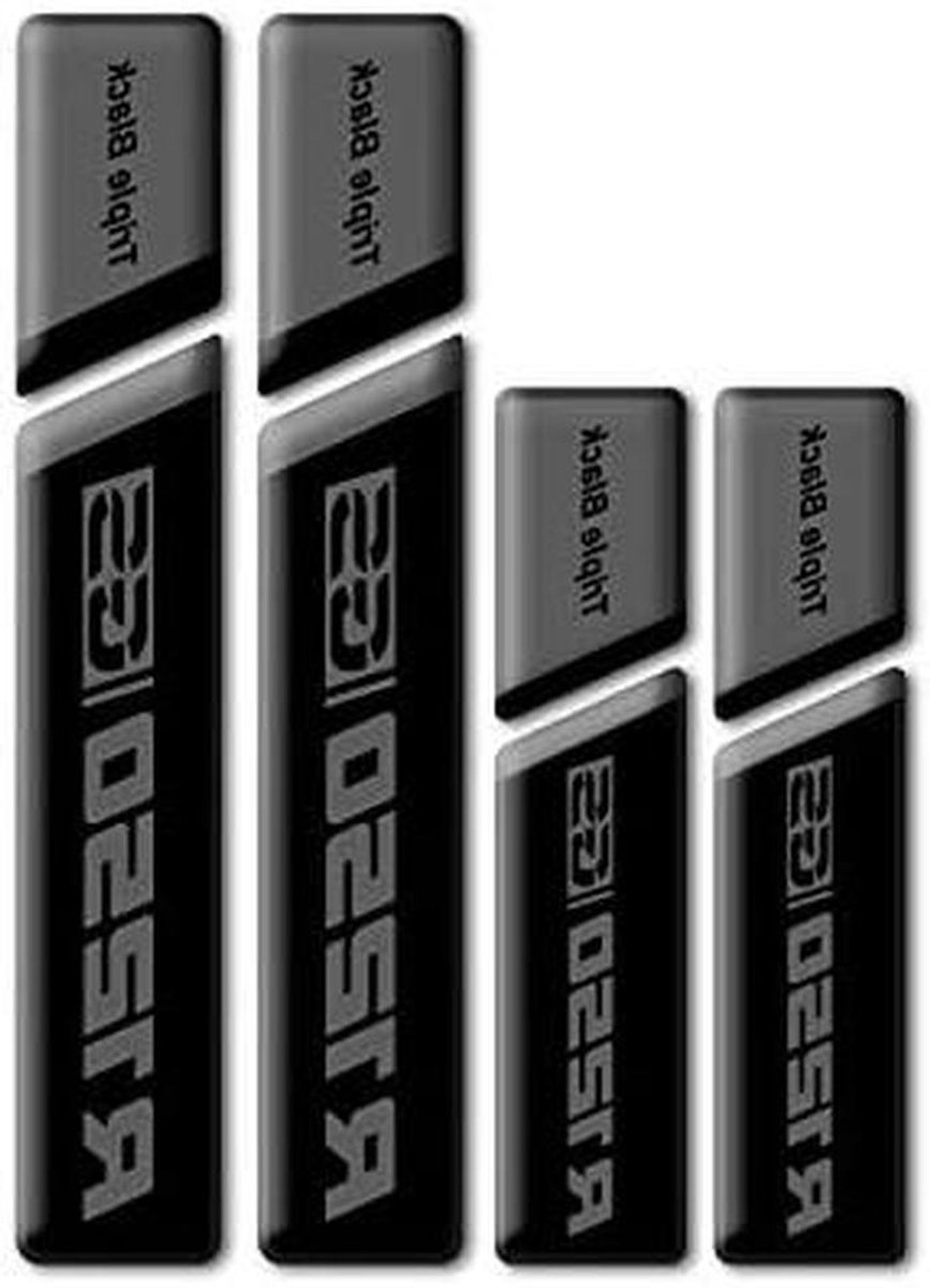 Reflecterende Sticker - Motorstickers Set - Motor Beschermen - 3D Harslaag - 1 Aantal - Zwart