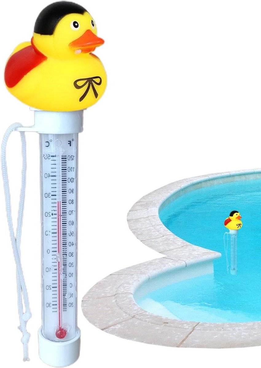 Drijvende Badthermometer - Waterthermometer Eend - Watertemperatuur Meten - Schattig Eendenontwerp - 20 cm - Vampier eend