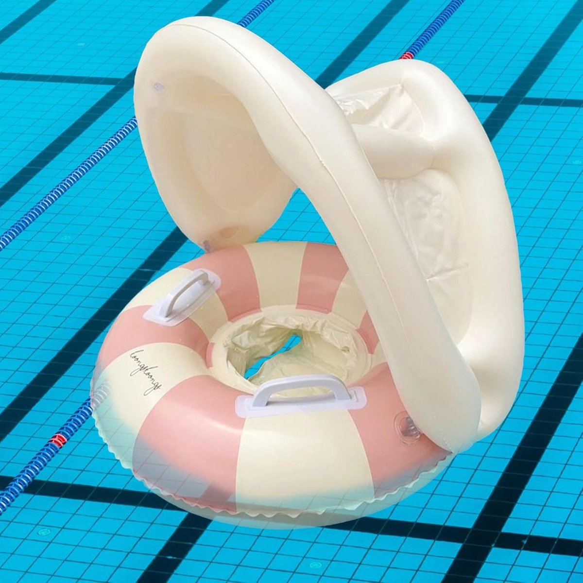 Sunshade Zwemvloot voor baby's: opblaasbare veiligheidsstoel, opvouwbare zwemring | zwemapparaat voor peuters in retro-thema, verstelbaar waterspeelgoed – foto 2